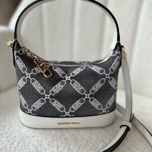 Michael Kors Black and White Women's Bag